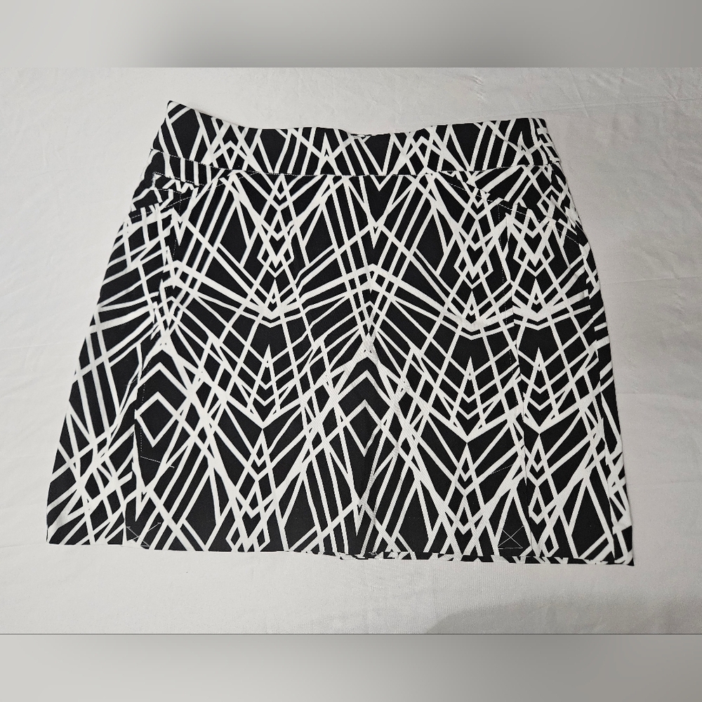 Eric Casual PA75-I Millennium Skort Fake Pockets black and white geometric!
